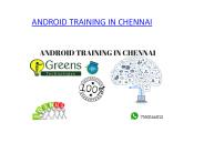 ANDROID TRAINING IN CHENNAI,OMR.