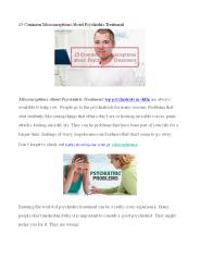 15 Common Misconceptions About Psychiatric Treatment