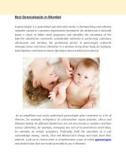 Best Gynecologists in Mumbai
