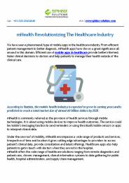 mHealth Revolutionizing The Healthcare Industry