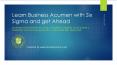 Learn Business Acumen with Six Sigma and get Ahead PowerPoint PPT Presentation