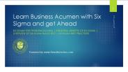 Learn Business Acumen with Six Sigma and get Ahead