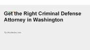 Criminal Defense Attorney Washington