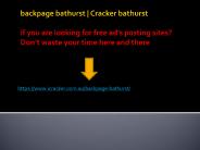 Backpage Bathurst | Cracker Bathurst