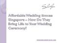 Affordable Wedding Emcee Singapore – How Do They Bring Life to Your Wedding Ceremony? PowerPoint PPT Presentation