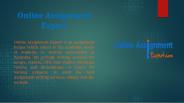 Online Assignment Expert for Assignment help