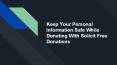 Keep Your Personal Information Safe While Donating With Solicit Free Donations PowerPoint PPT Presentation