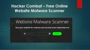 Hacker Combat – Free Online Website Malware Scanner