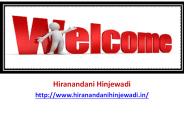 Hiranandani Developers Hinjewadi
