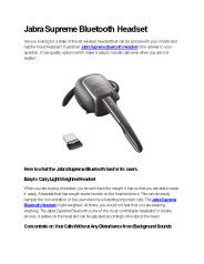 Jabra Supreme Bluetooth Headset - GoHeadsets