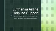 Lufthansa airline helpline support