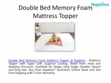 Buy Single Memory Foam Mattress Topper
