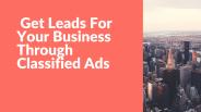 Classified Ads to Market Your Business