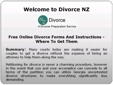 Divorce Application Form at divorcenz