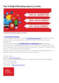 Top 10 Digital Marketing Agency in India