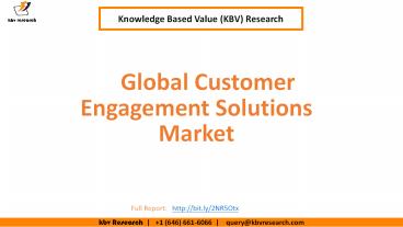 Global Customer Engagement Solutions Market