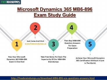 Microsoft Dynamics 365 MB6-896 Braindumps