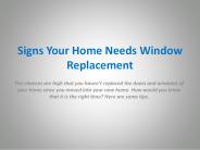 Signs Your Home Needs Window Replacement