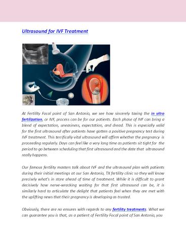 Ultrasound for IVF Treatment