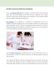 IUI after Common Pregnancy Symptoms