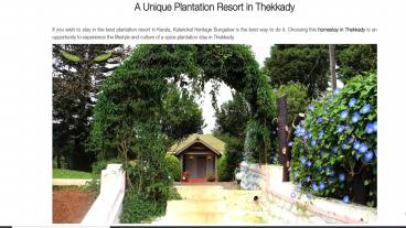 Homestay in Thekkady at Affordable Rates