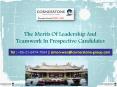 The Merits Of Leadership And Teamwork In Prospective Candidates PowerPoint PPT Presentation