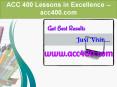 ACC 400 Lessons in Excellence / acc400.com PowerPoint PPT Presentation