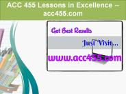 ACC 455 Lessons in Excellence / acc455.com