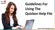 Guideline for quicken help file