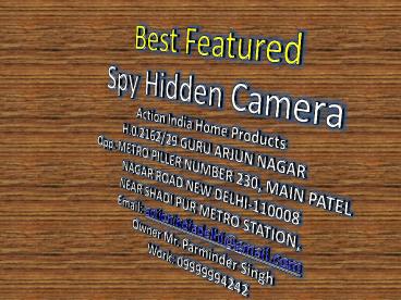 Hidden Camera Shop in Delhi India