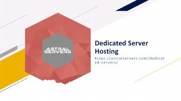 Dedicated Server Hosting