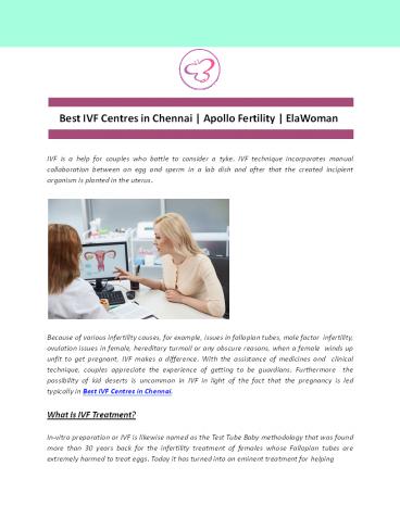 Best IVF Centres in Chennai | Apollo Fertility | ElaWoman