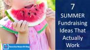 Summer fundraising ideas