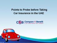 Things to Probe before Car insurance in UAE