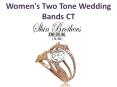 Women's Two Tone Wedding Bands CT PowerPoint PPT Presentation