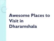 Awesome Places to Visit in Dharamshala