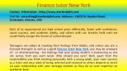 Finance tutor New York