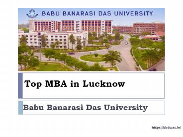 Top MBA College in Lucknow | BBDU