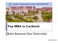 Top MBA College in Lucknow | BBDU PowerPoint PPT Presentation