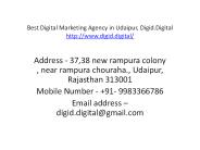 Best Digital Marketing Agency in Udaipur, Digid.Digital