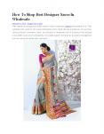 how to shop best designer saree in surat PowerPoint PPT Presentation