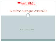 LPG Gas Conversion in Melbourne - Femitec Autogas Australia