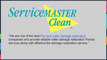Fire and water damage restoration companies