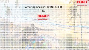 Amazing Goa with SOTC Holidays