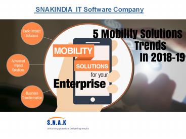 Latest Mobility Solutions Trends Emerged In 2018-2019
