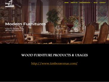 Wood furniture products & usages