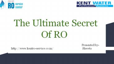 Best Kent RO service and repair center in Delhi