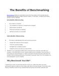 The Benefits of Benchmarking PowerPoint PPT Presentation