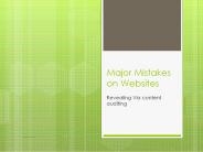Major Mistakes On Websites