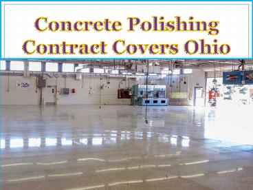 Concrete Polishing Contract Covers Ohio